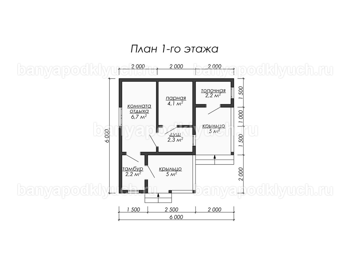 Баня из бруса 6x6 м Баня из бруса 6x6 м