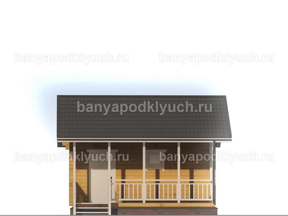 Баня из бруса 5,7x5,2 м Баня из бруса 5,7x5,2 м
