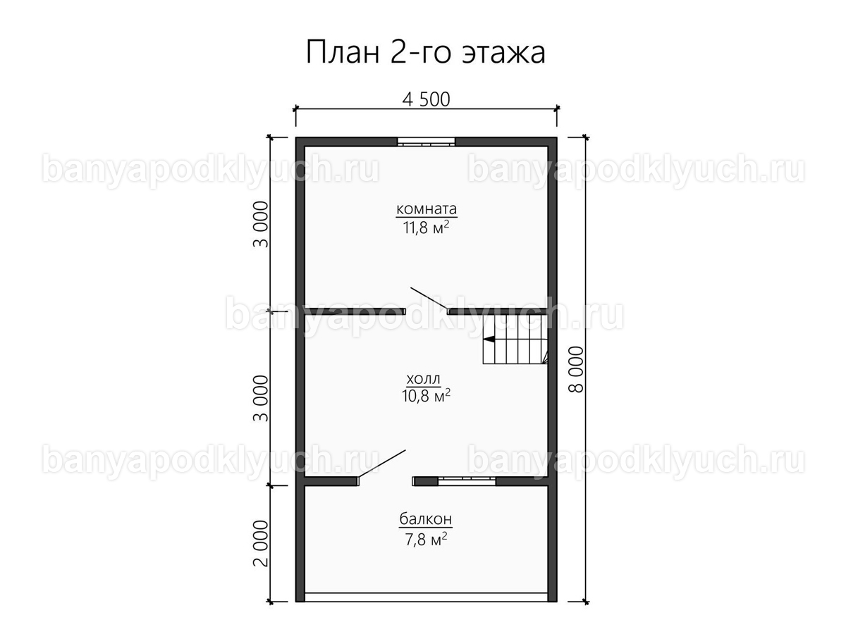 Баня из бруса 8x6 м Баня из бруса 8x6 м