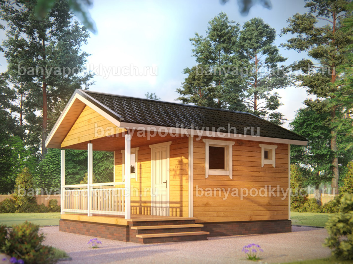 Баня из бруса 6x4,5 м Баня из бруса 6x4,5 м