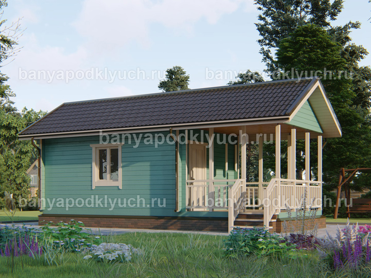 Каркасная баня 5,7x3,7 м Каркасная баня 5,7x3,7 м