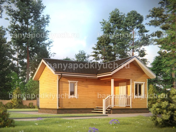 Баня из бруса 8 на 6 м