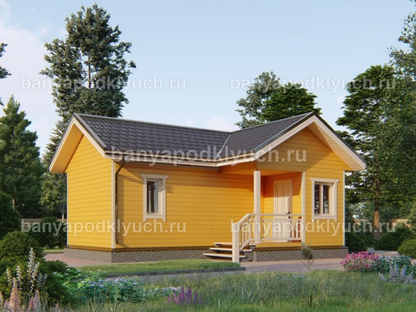 Каркасная баня 8 на 6 м